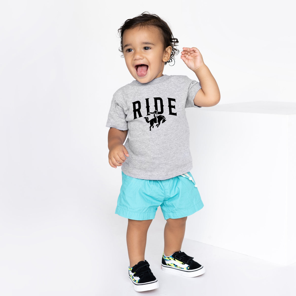 Ride Cowboy Arched - Toddler Short Sleeve Graphic T-Shirt