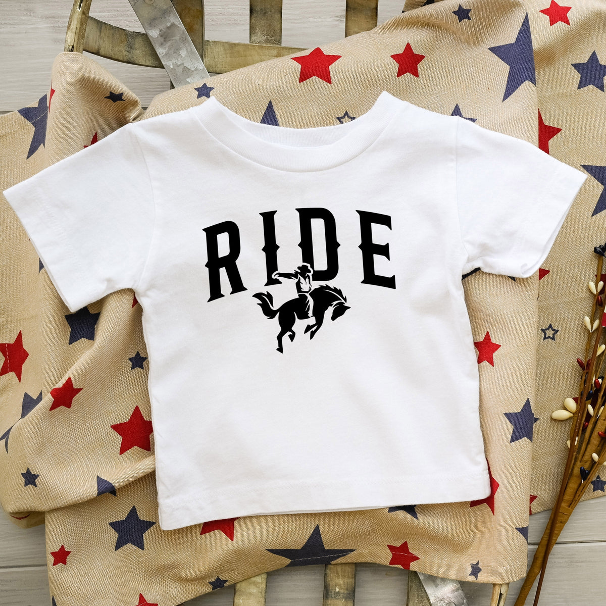 Ride Cowboy Arched - Toddler Short Sleeve Graphic T-Shirt