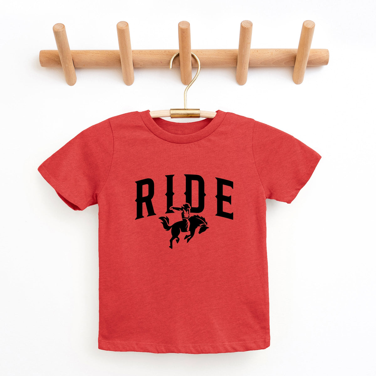Ride Cowboy Arched - Youth Short Sleeve Graphic T-Shirt