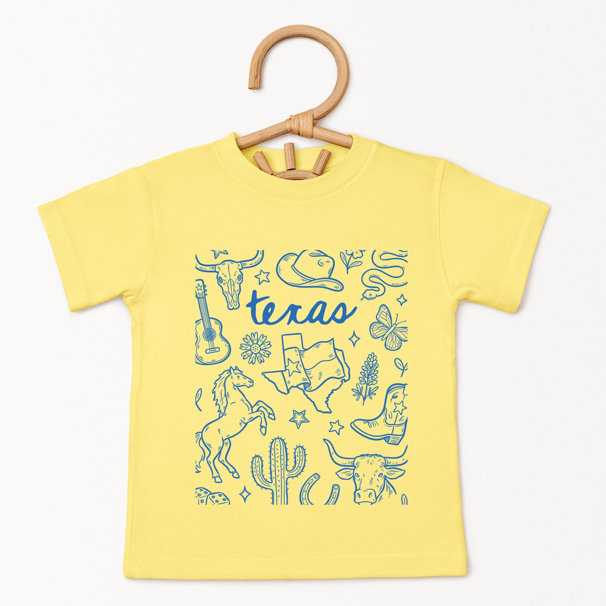 Texas Sketched Collage - Toddler Short Sleeve Graphic T-Shirt