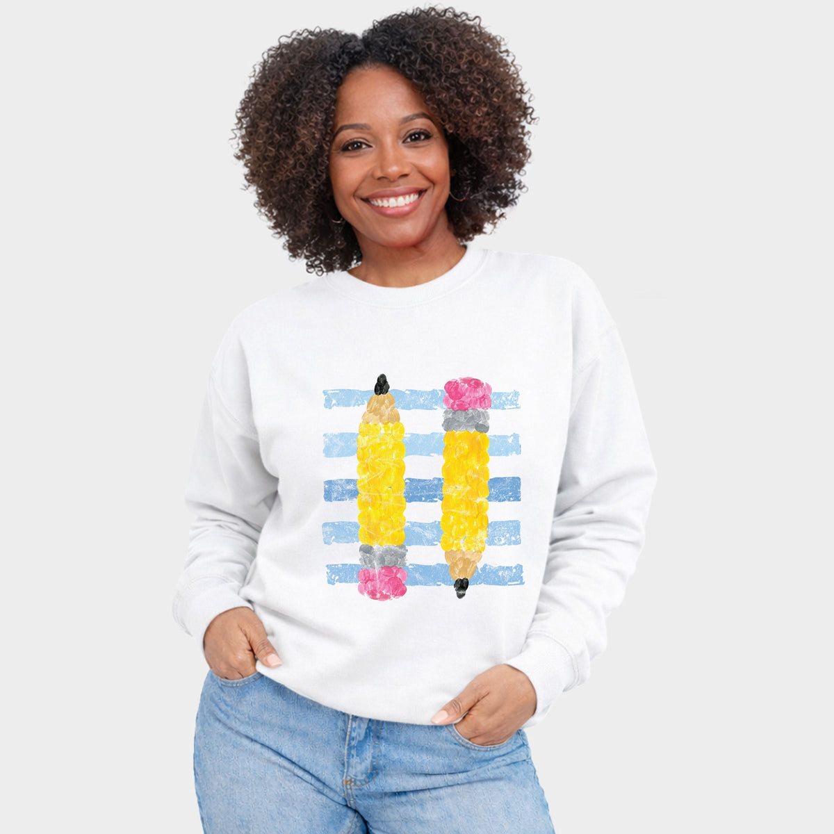 Pencil Stripes -  Women's Graphic Sweatshirt