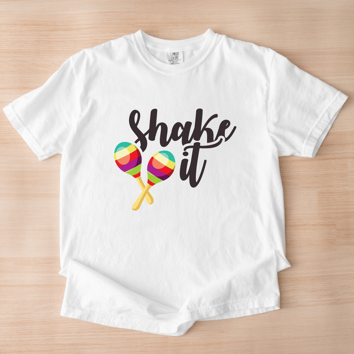 Shake It Maracas - Women's Garment Dyed Graphic T-Shirt