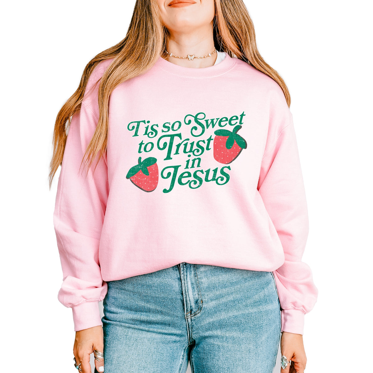 Trust In Jesus - Women's Graphic Sweatshirt