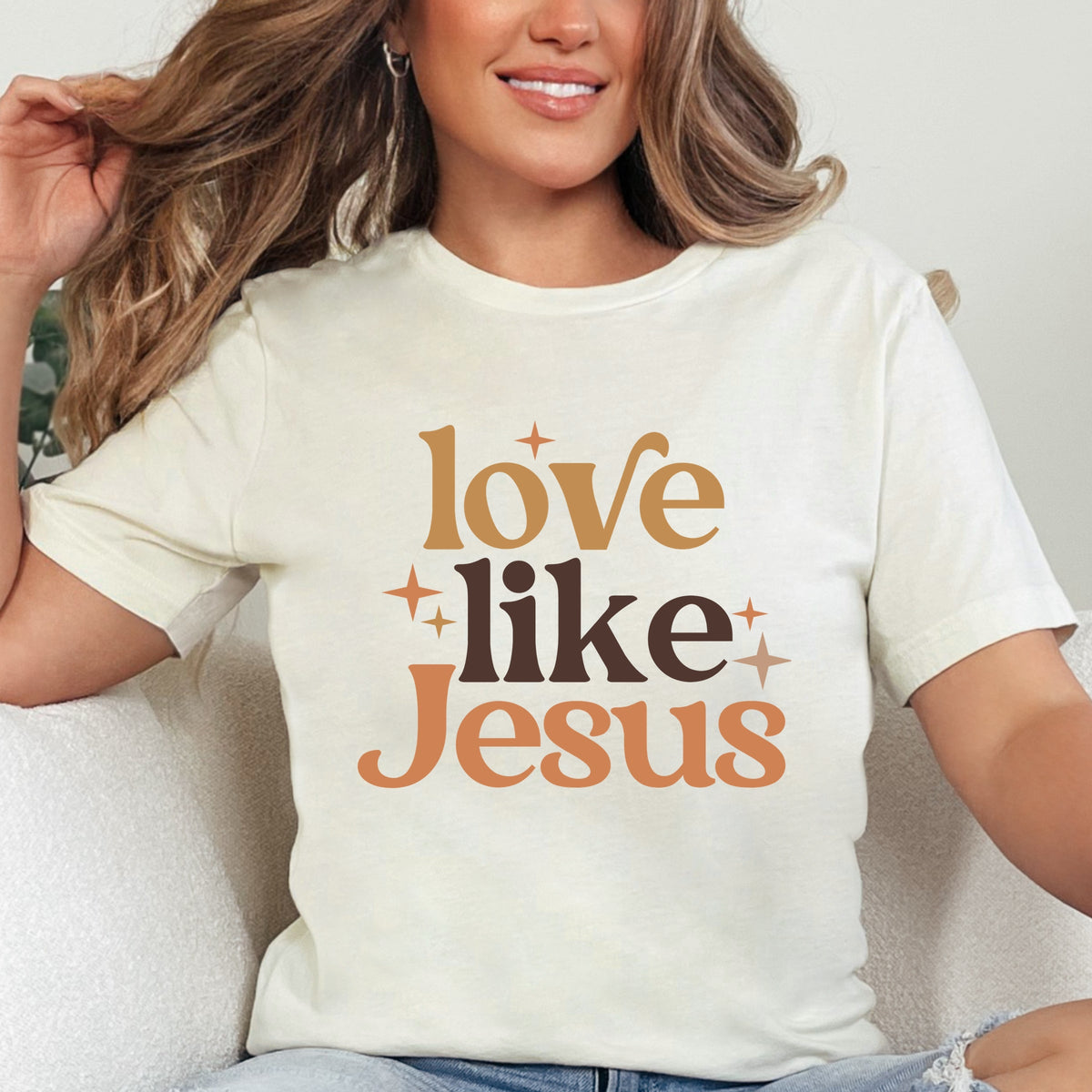 Love Like Jesus Stars - Women's Short Sleeve Graphic T-Shirt
