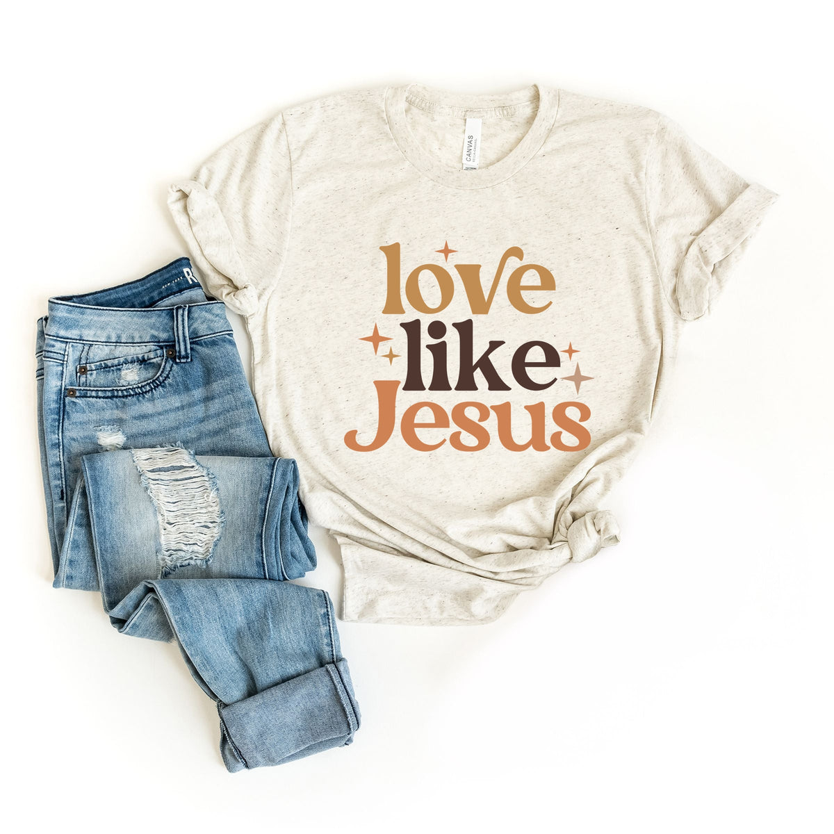 Love Like Jesus Stars - Women's Short Sleeve Graphic T-Shirt