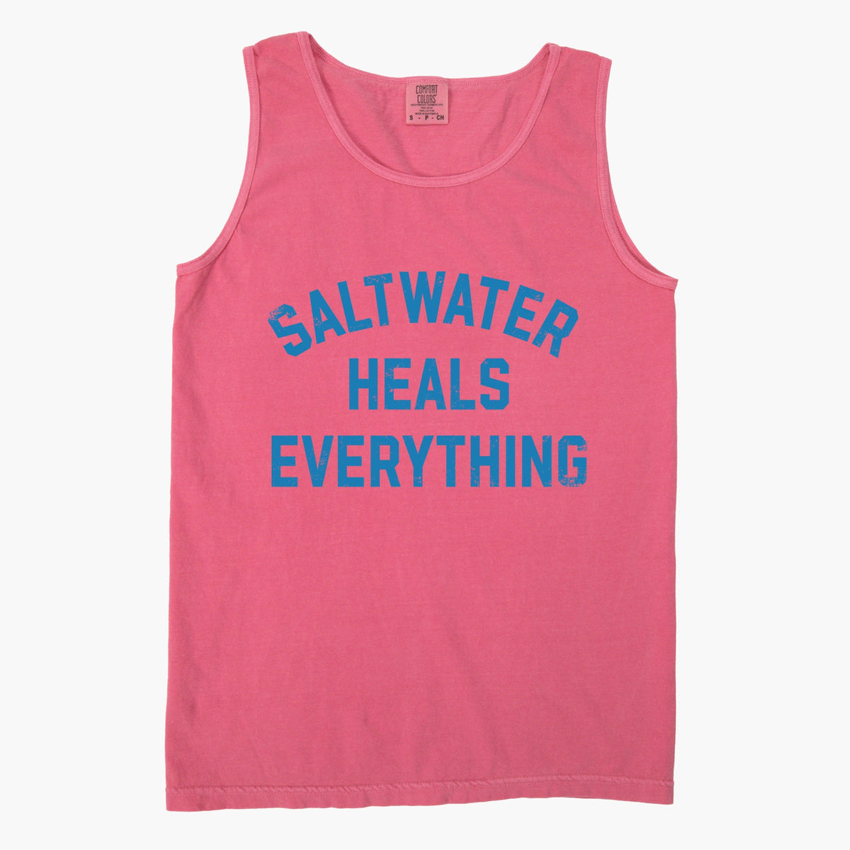 Saltwater Heals Everything Arched - Women's Garment Dyed Graphic Tank Top