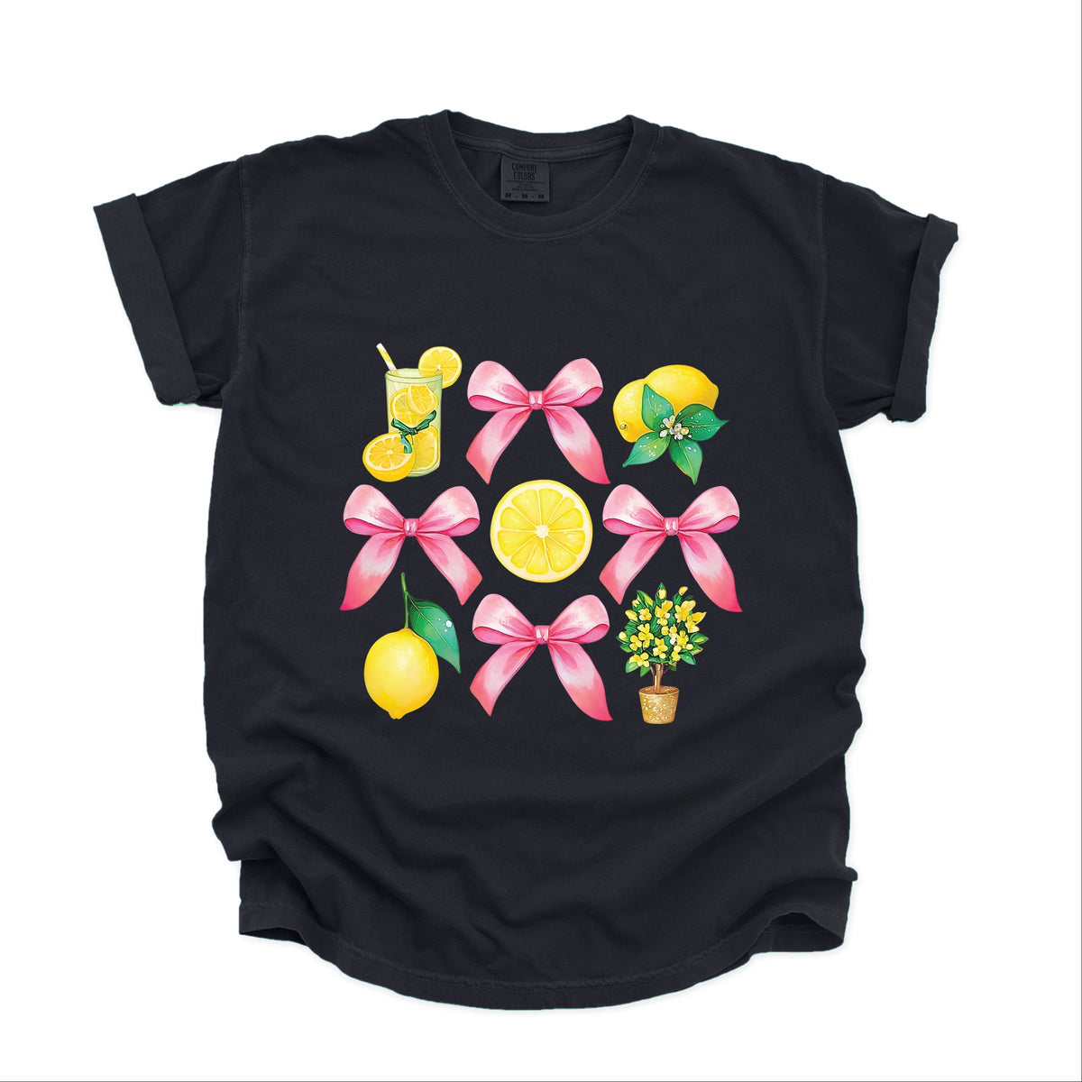 Coquette Lemonade Chart - Women's Garment Dyed Graphic T-Shirt