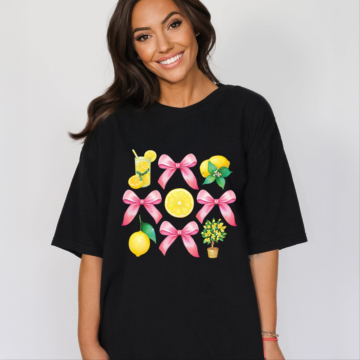 Coquette Lemonade Chart - Women's Garment Dyed Graphic T-Shirt