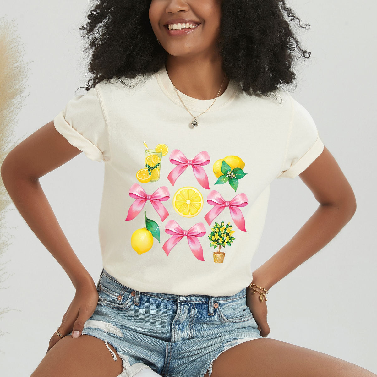 Coquette Lemonade Chart - Women's Garment Dyed Graphic T-Shirt