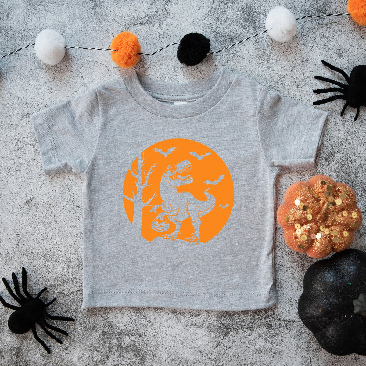 Dinosaur Moon - Toddler Short Sleeve Graphic T-Shirt