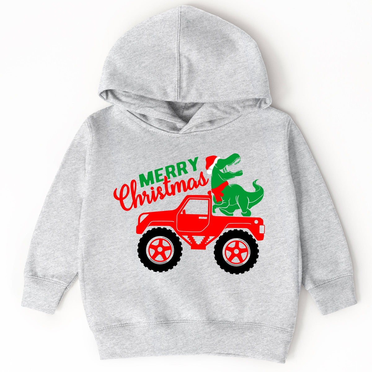 Christmas Dino Truck - Toddler Hoodie