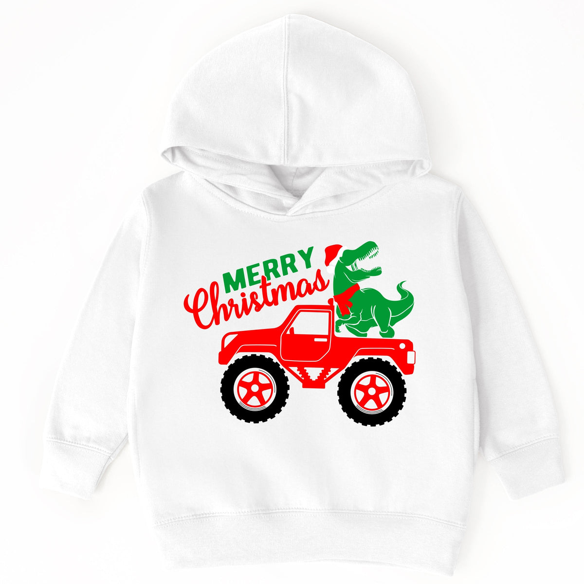 Christmas Dino Truck - Toddler Hoodie