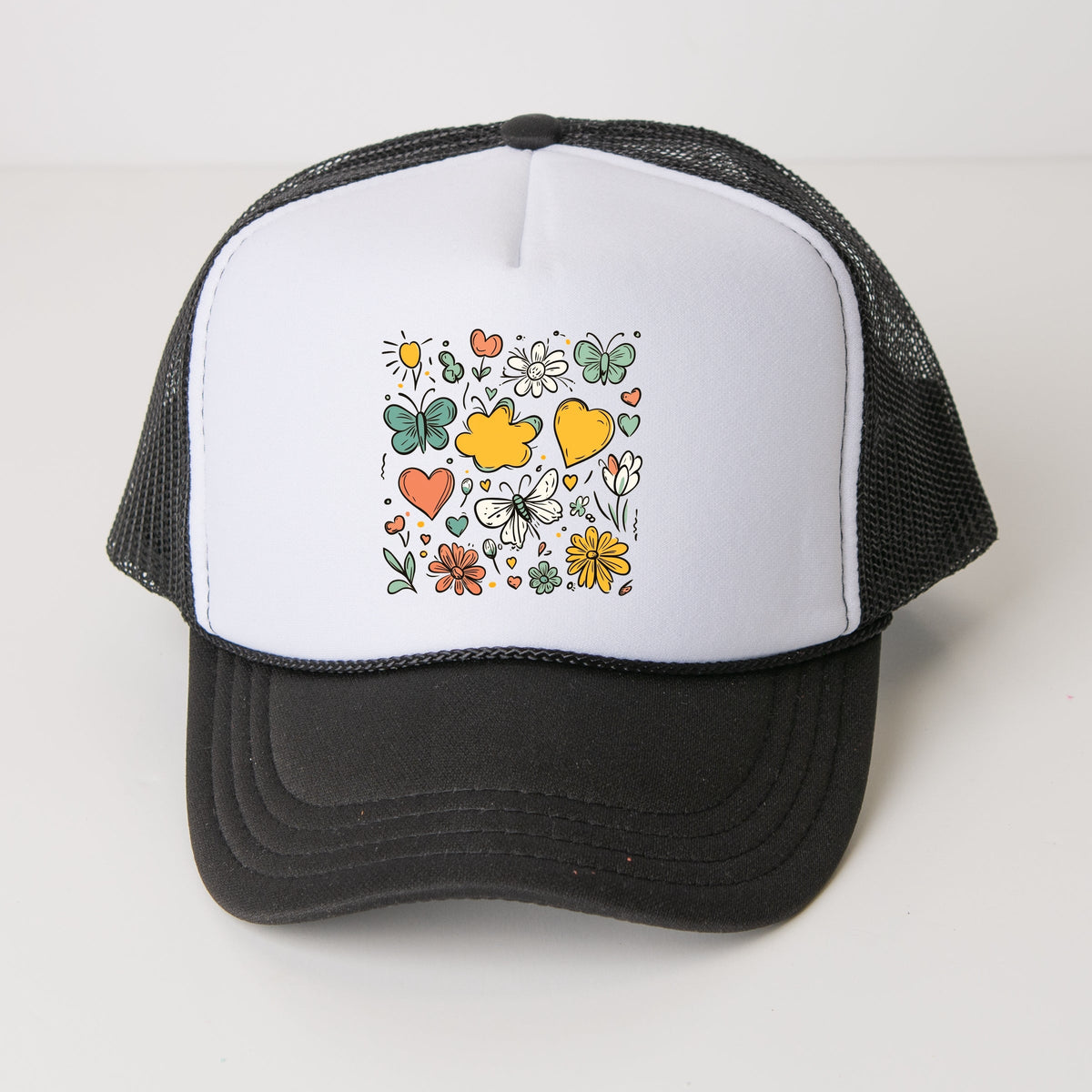 Flowers and Butterflies - Youth Graphic Foam Trucker Hat