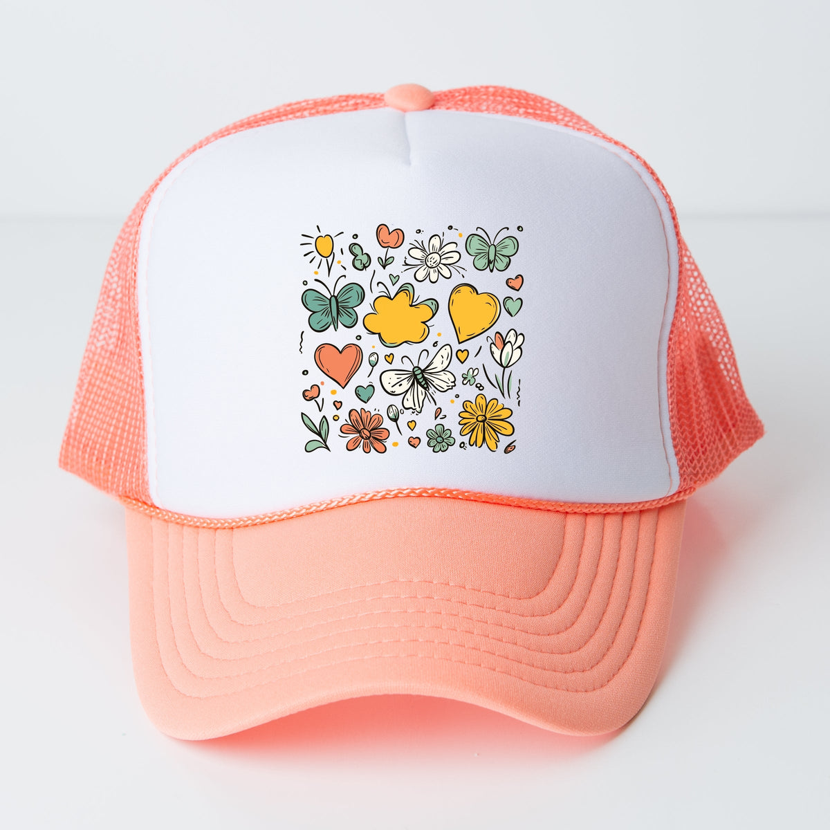 Flowers and Butterflies - Youth Graphic Foam Trucker Hat