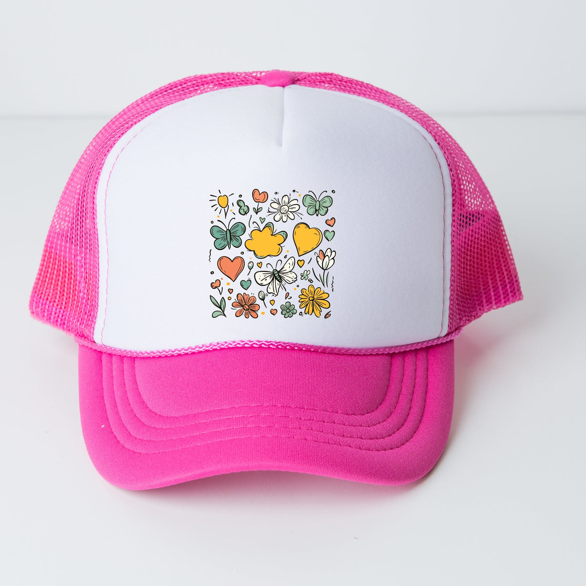 Flowers and Butterflies - Youth Graphic Foam Trucker Hat