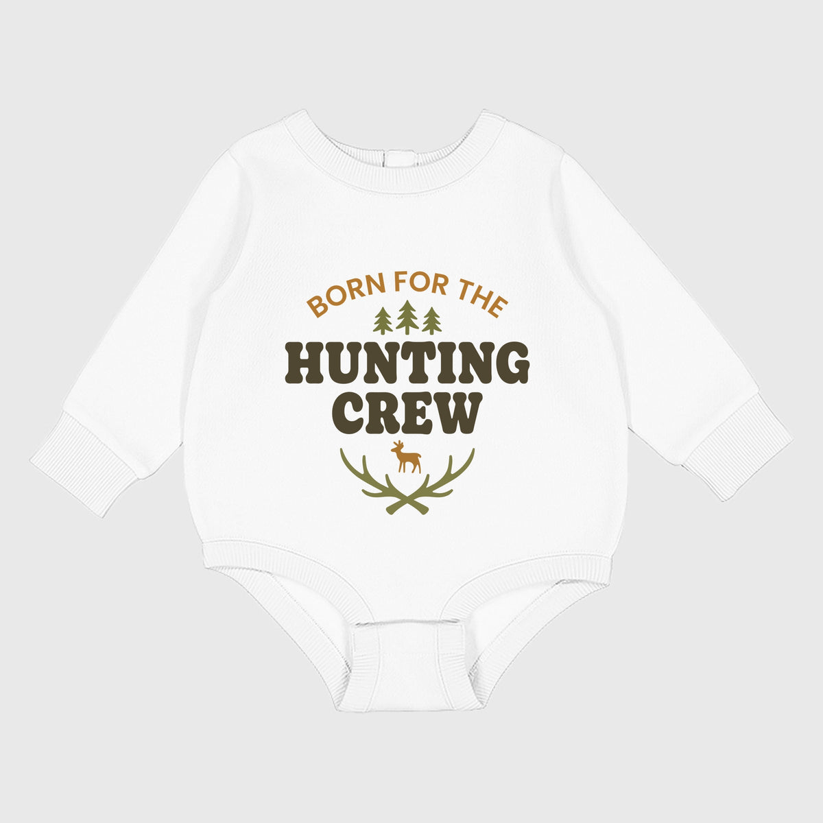 Born For The Hunting Crew - Infant Fleece BodySuit