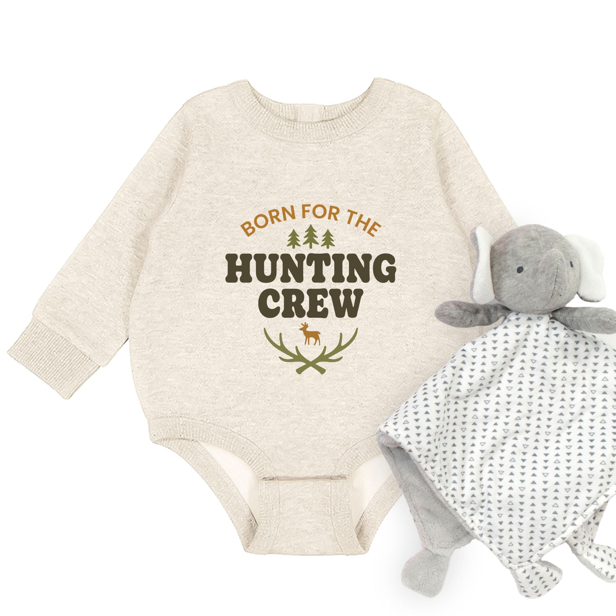 Born For The Hunting Crew - Infant Fleece BodySuit