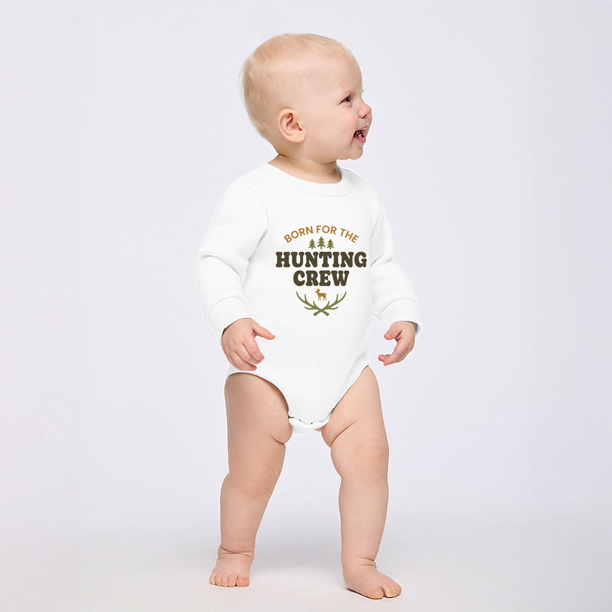 Born For The Hunting Crew - Infant Fleece BodySuit