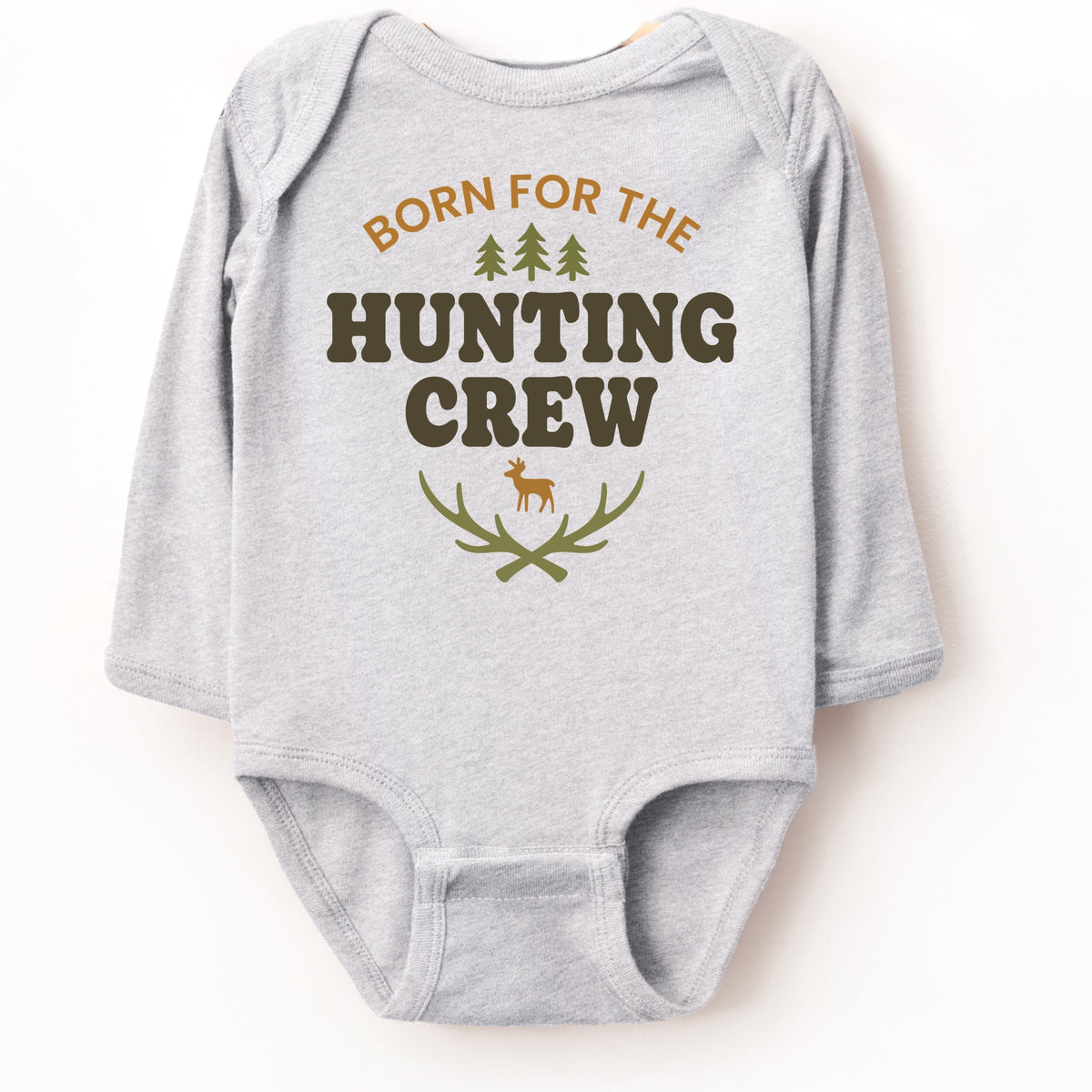 Born For The Hunting Crew - Baby Long Sleeve Bodysuit