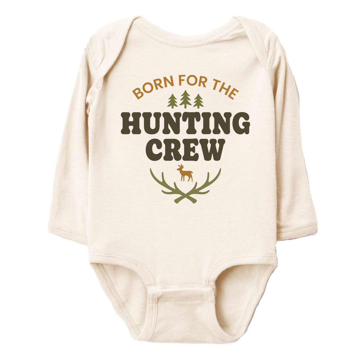 Born For The Hunting Crew - Baby Long Sleeve Bodysuit