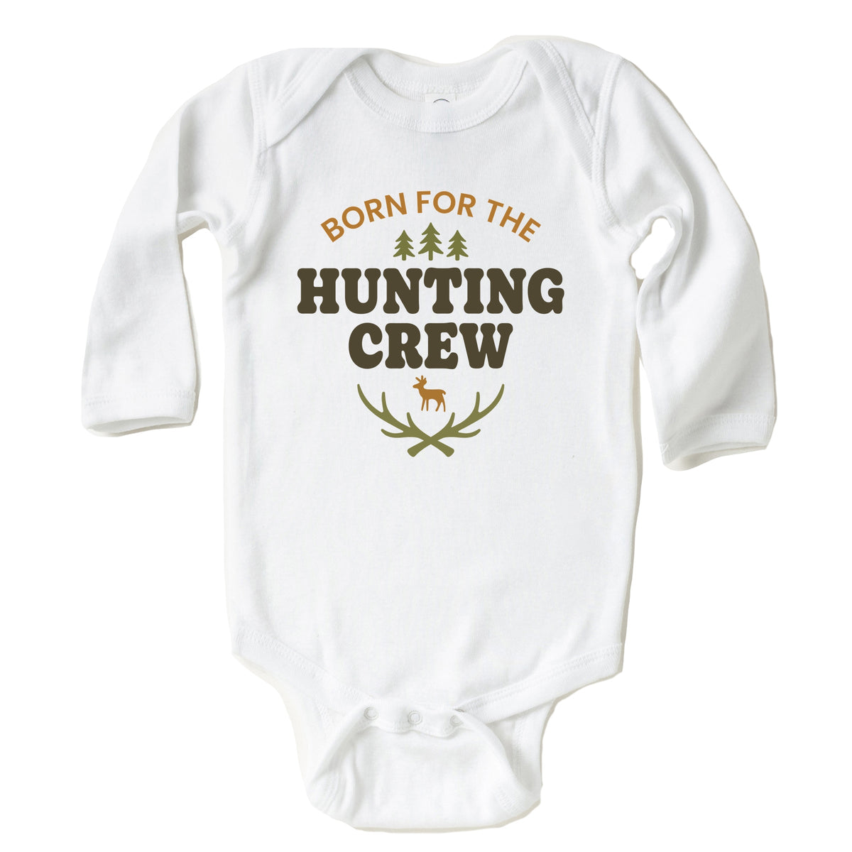 Born For The Hunting Crew - Baby Long Sleeve Bodysuit