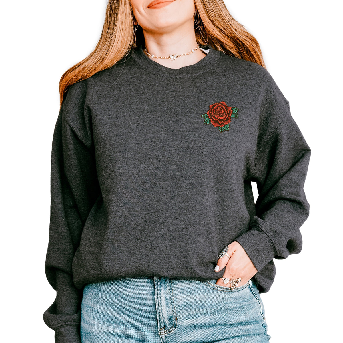 Tough As A Mother Rose -  Women's Graphic Sweatshirt