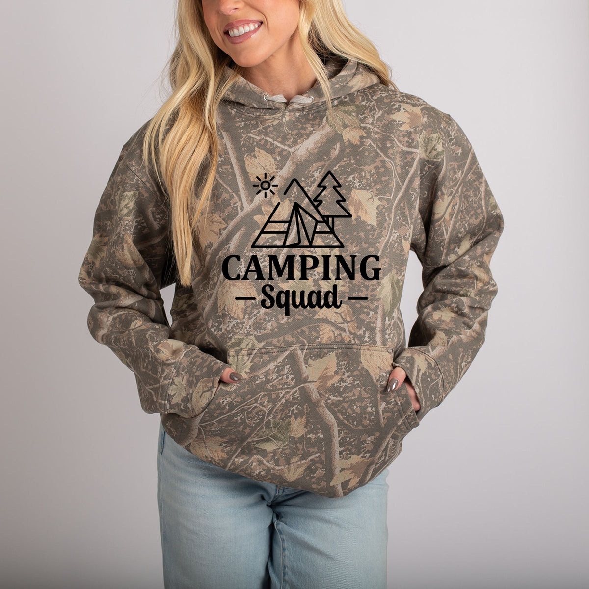 Camping Squad Tent - Camo Hoodie
