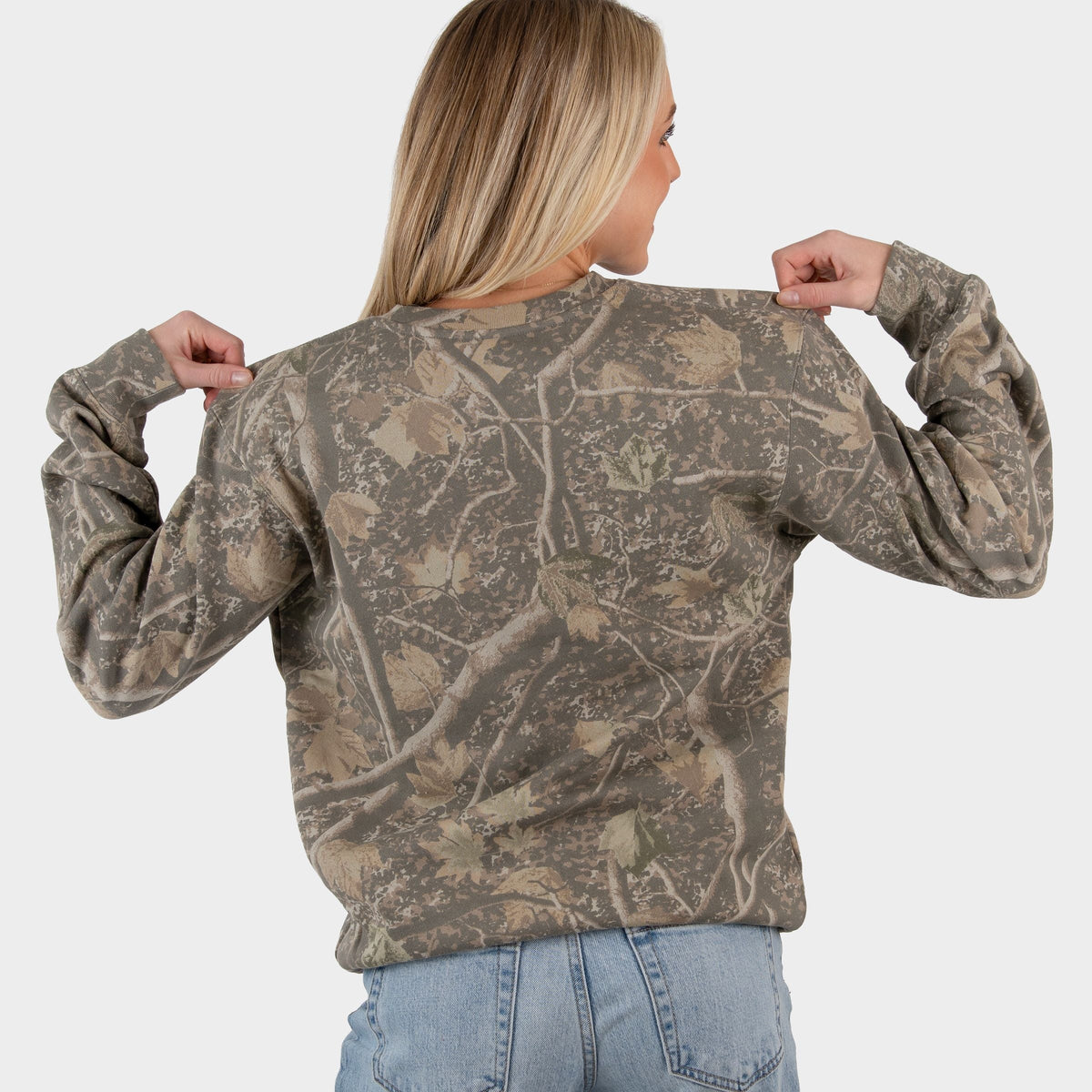 Rather Be Camping Camper - Women's Camo Sweatshirt