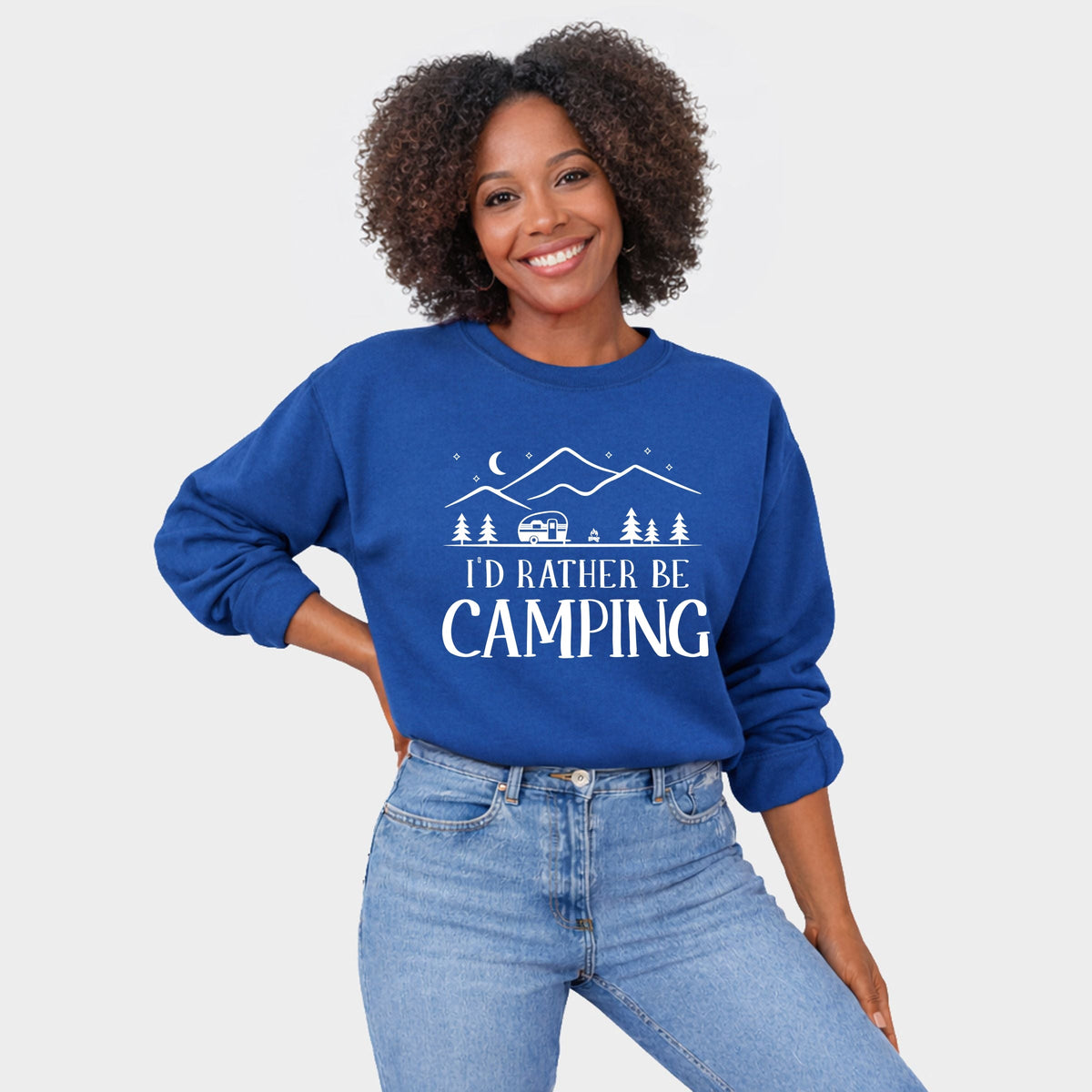 Rather Be Camping Camper - Women's Graphic Sweatshirt