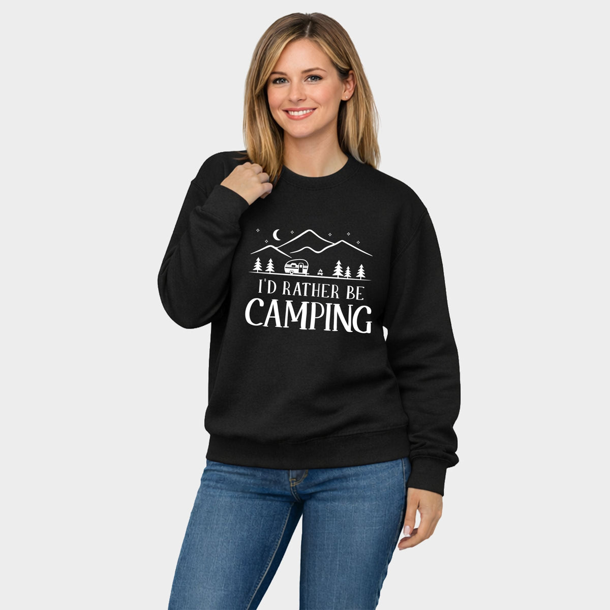 Rather Be Camping Camper - Women's Graphic Sweatshirt