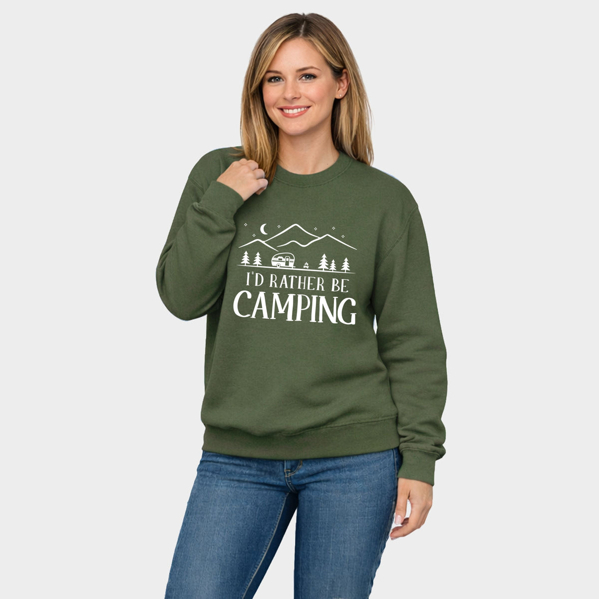 Rather Be Camping Camper - Women's Graphic Sweatshirt
