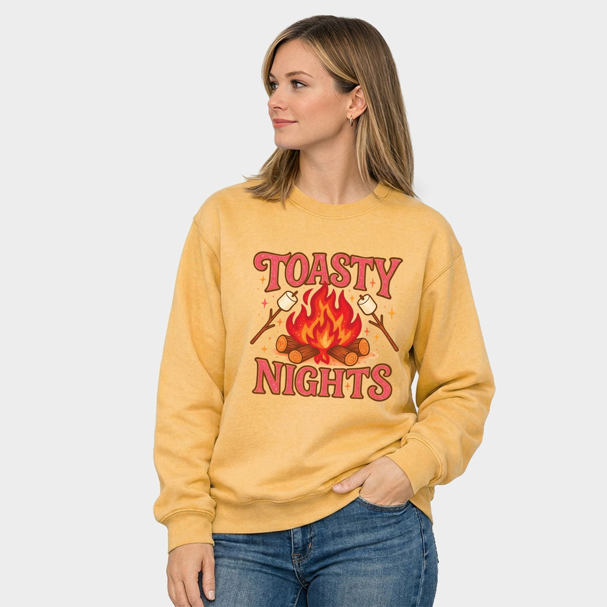 Toasty Nights Marshmallow - Women's Graphic Sweatshirt