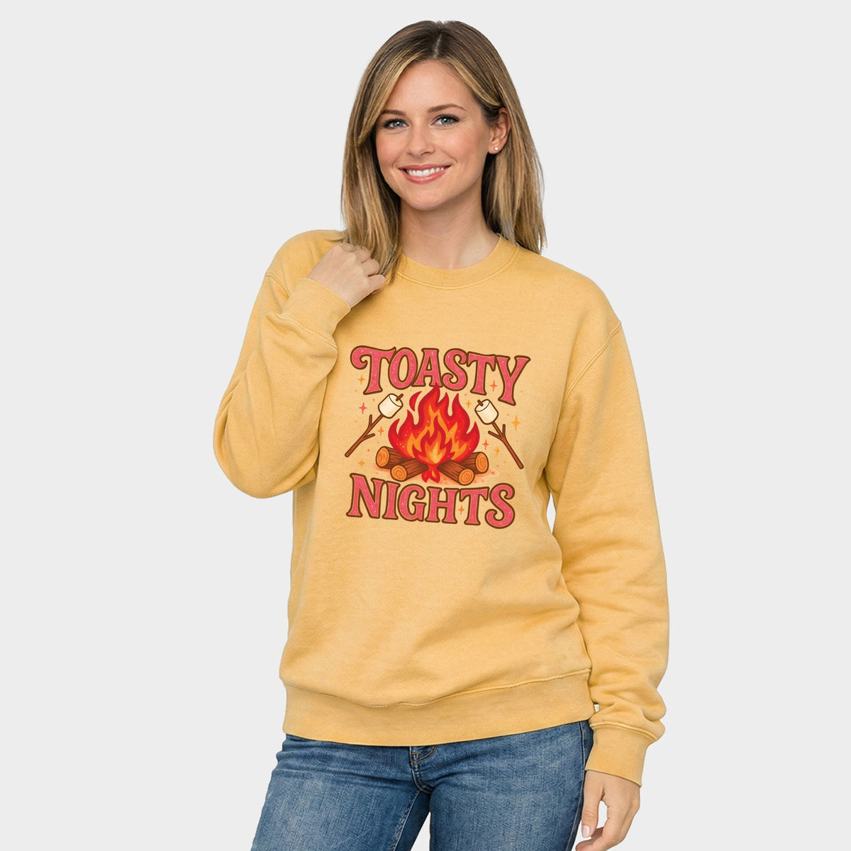 Toasty Nights Marshmallow - Women's Graphic Sweatshirt