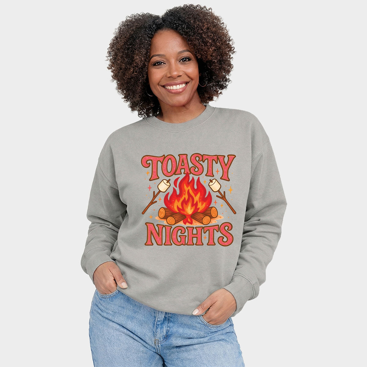 Toasty Nights Marshmallow - Women's Graphic Sweatshirt