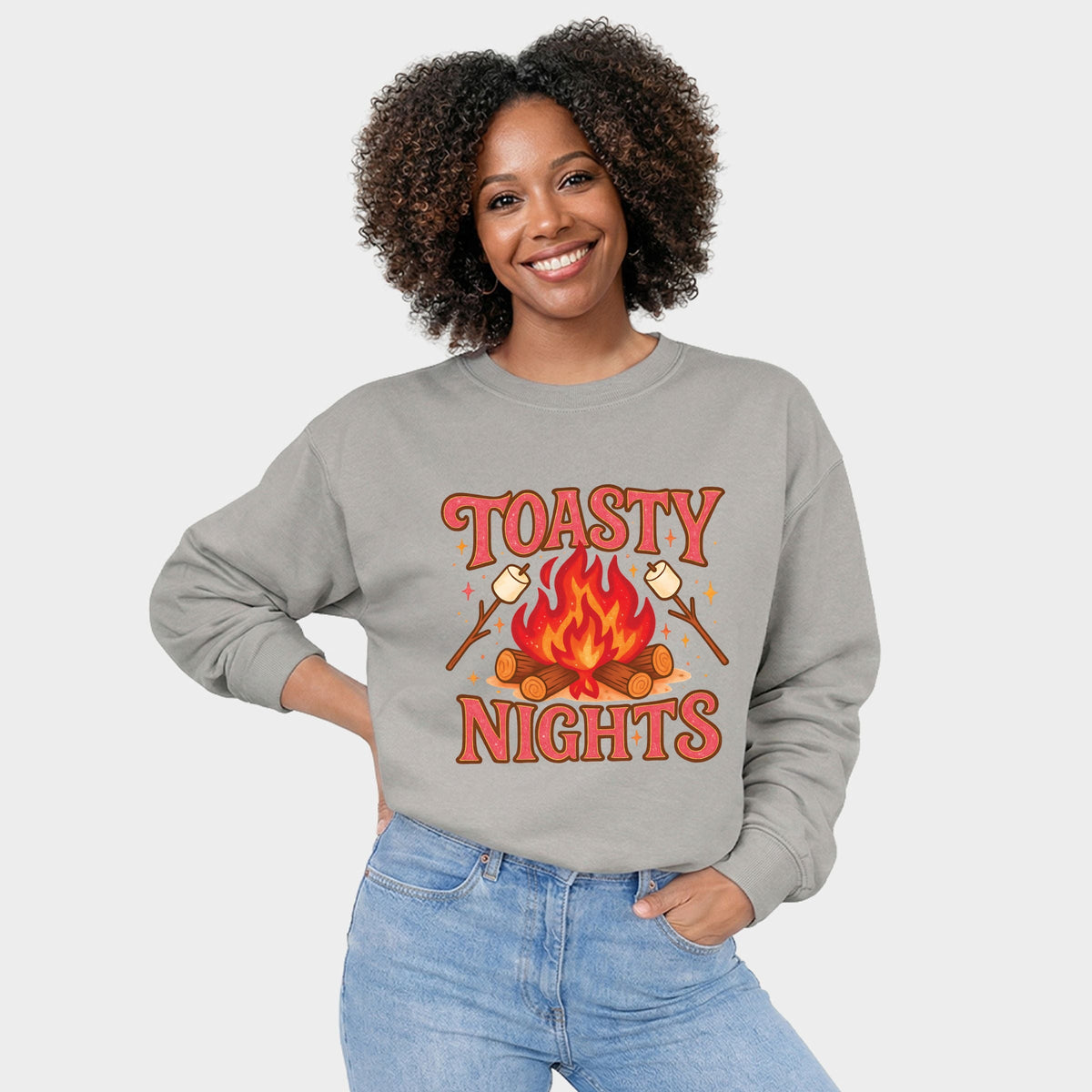 Toasty Nights Marshmallow - Women's Graphic Sweatshirt