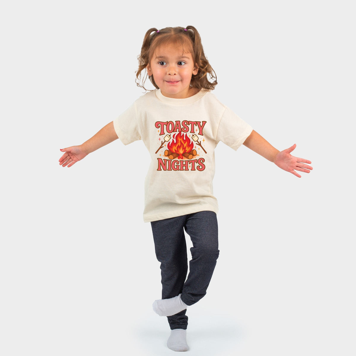 Toasty Nights Marshmallow - Toddler Short Sleeve Graphic T-Shirt