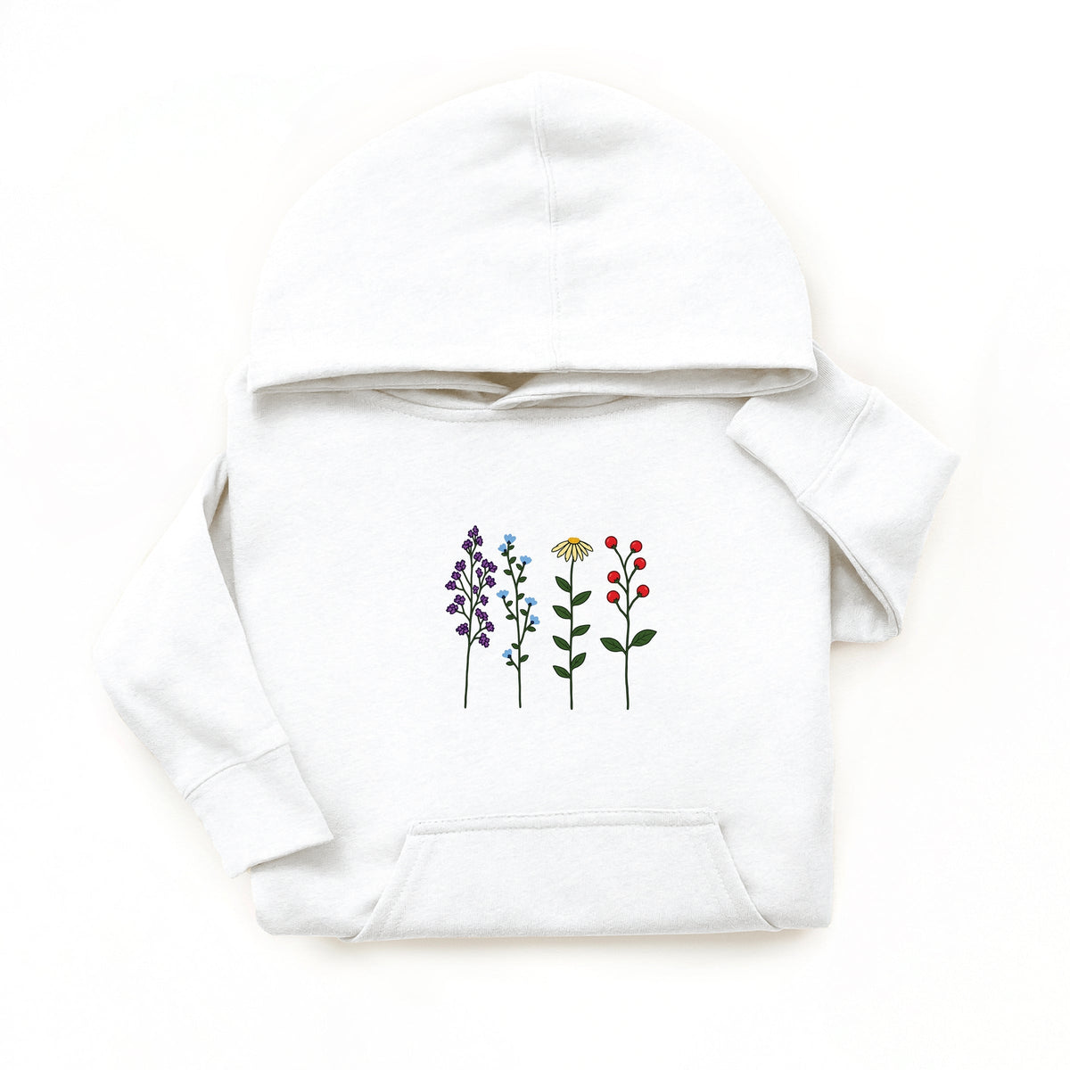 Four Floral Stems - Youth Graphic Hoodie