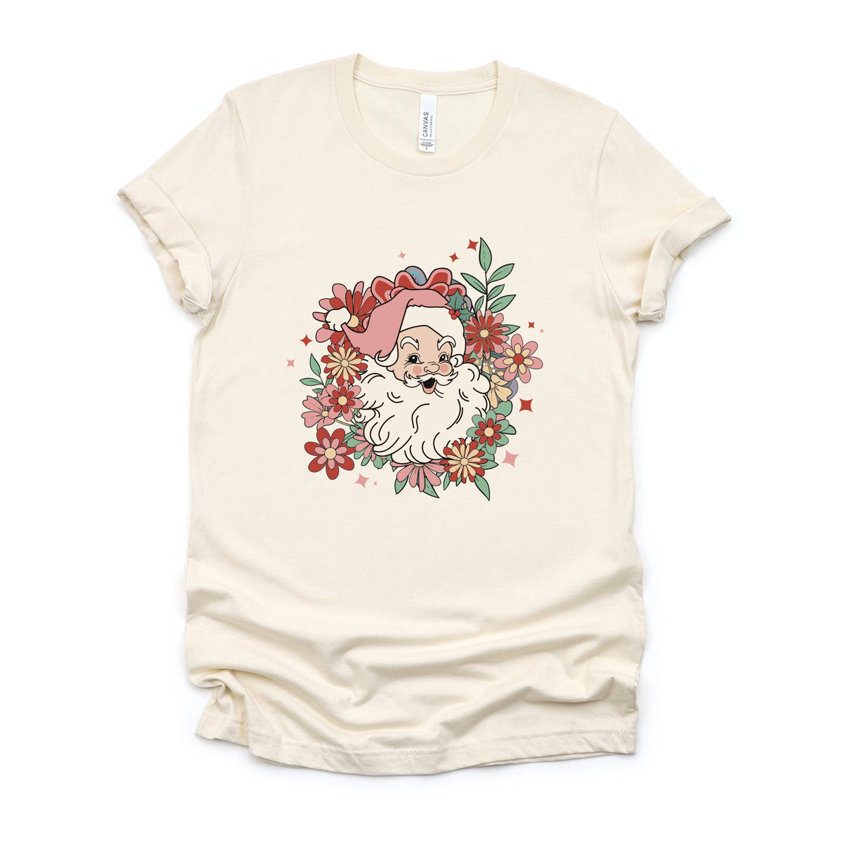 Floral Santa - Women's Short Sleeve Tee