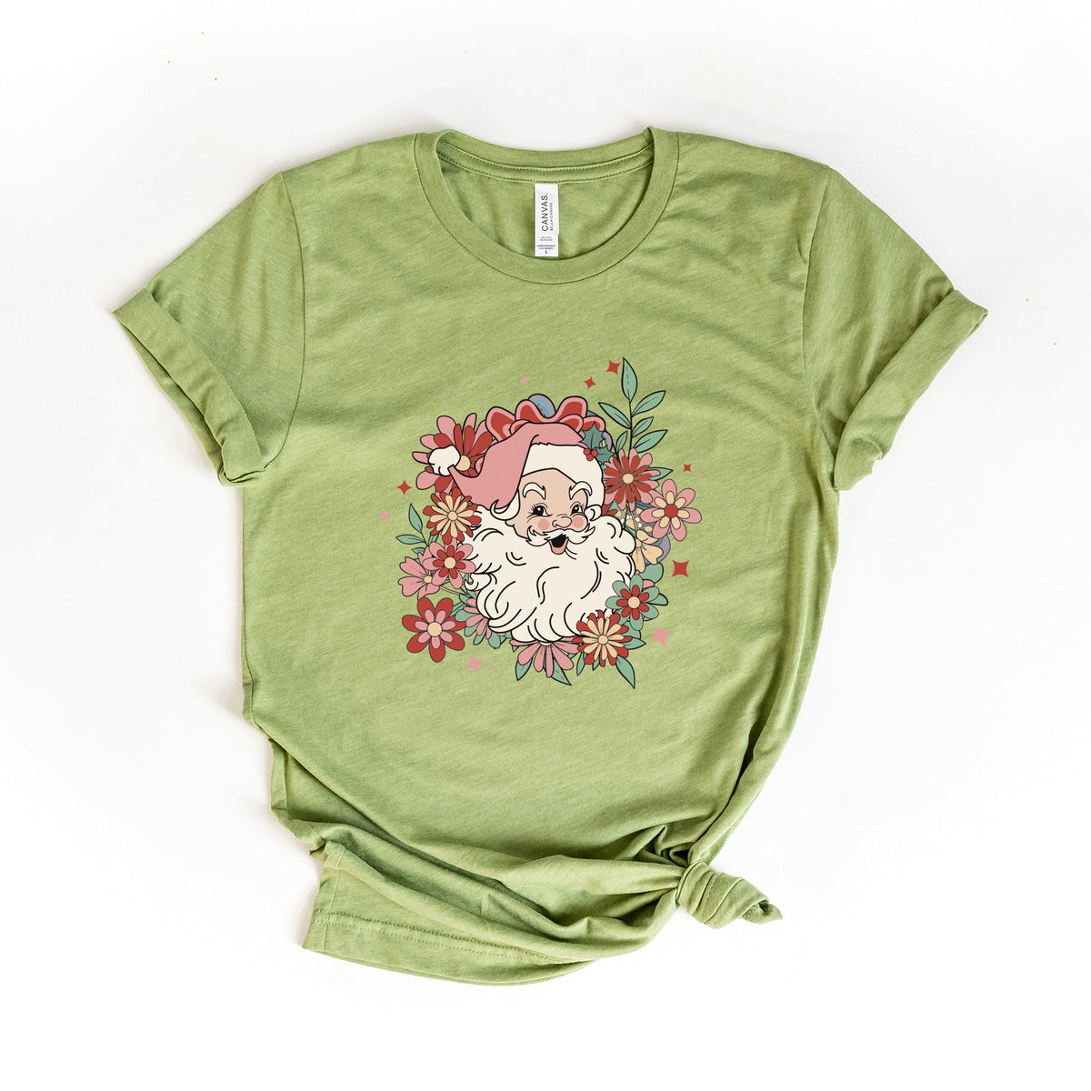Floral Santa - Women's Short Sleeve Tee