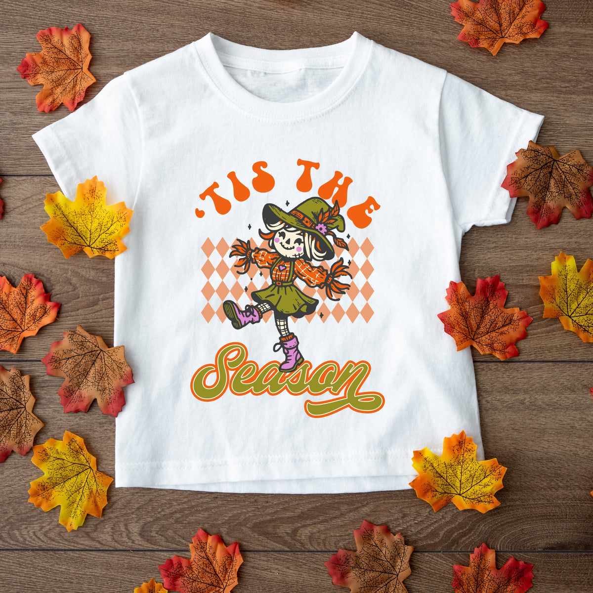Tis The Season Scarecrow - Youth Short Sleeve Graphic T-Shirt