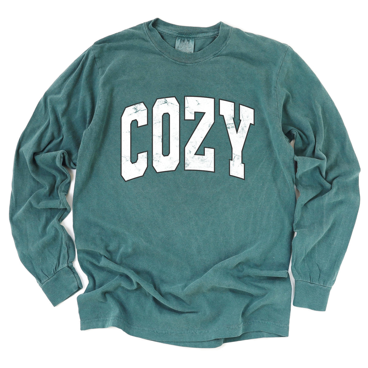 Cozy Worn Varsity - Women's Garment Dyed Long Sleeve