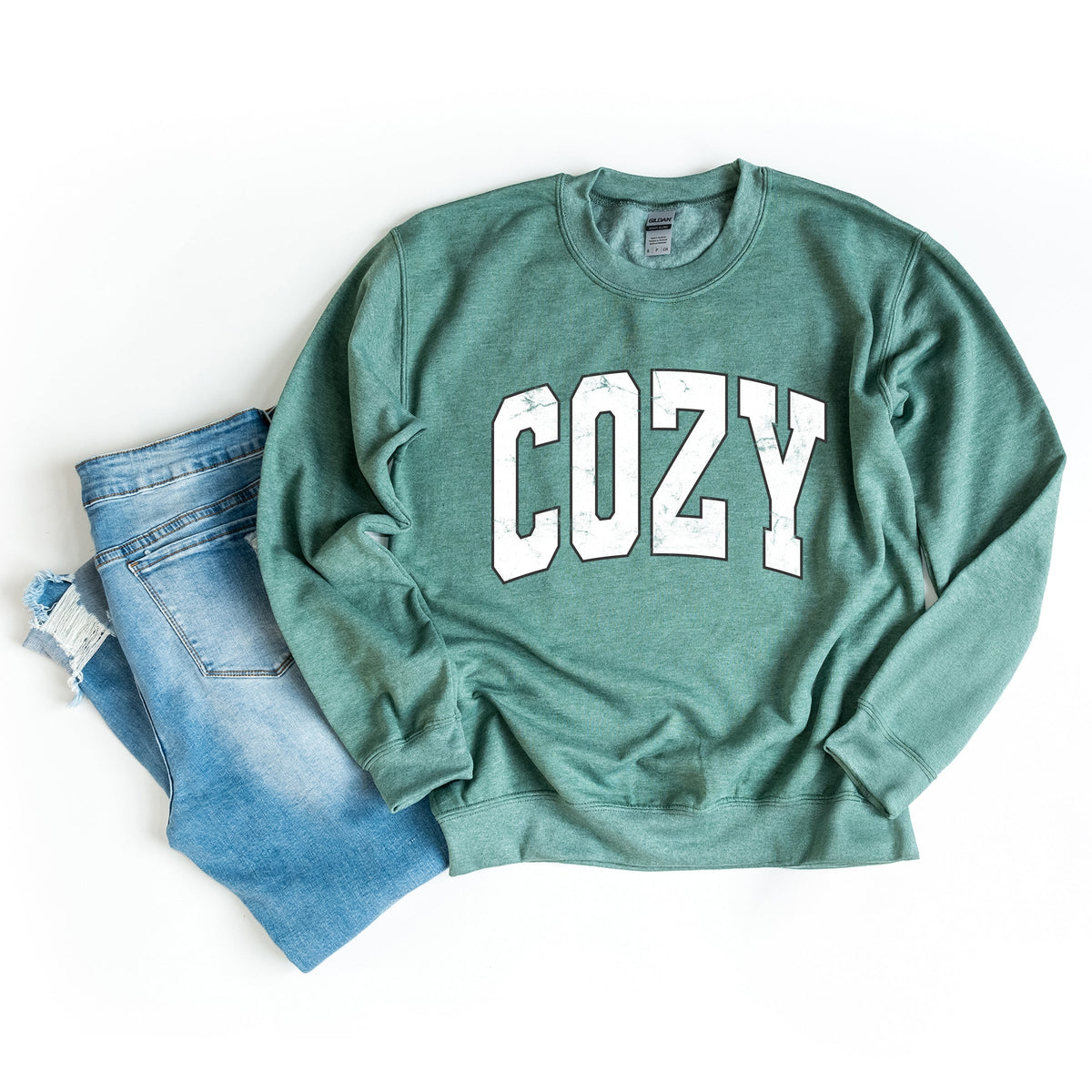 Cozy Worn Varsity - Women's Sweatshirt