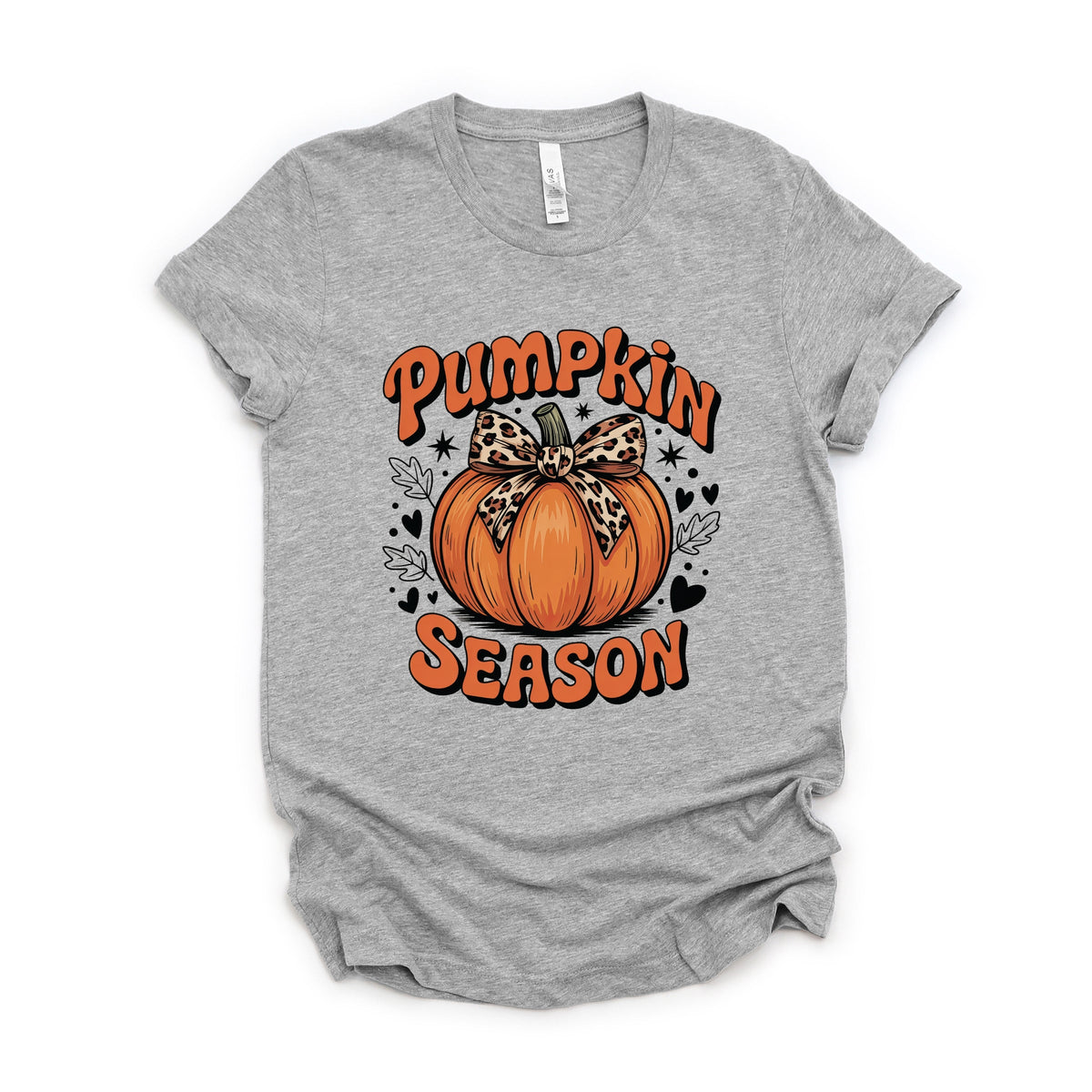 Coquette Pumpkin Season Leopard - Women's Short Sleeve Graphic T-Shirt