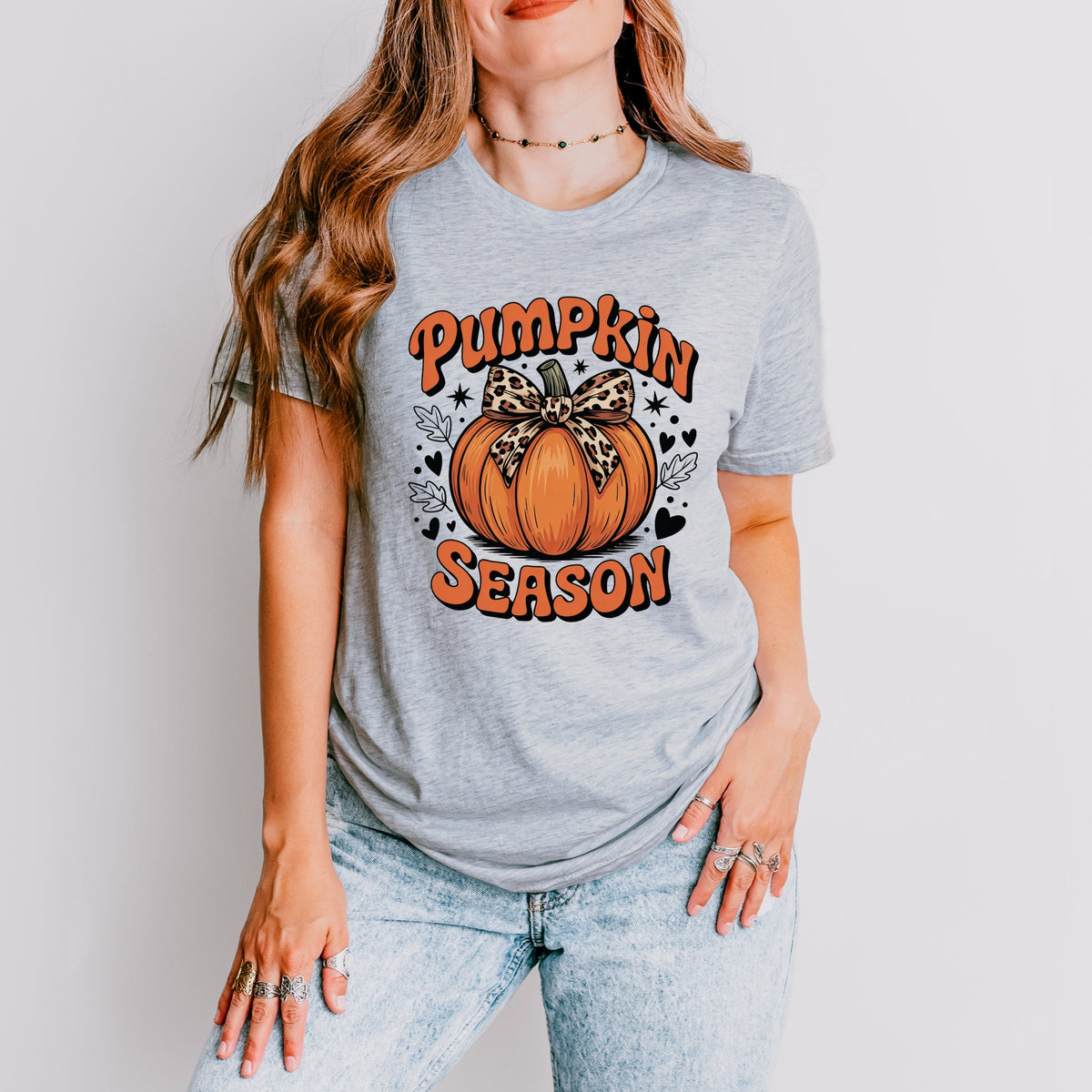 Coquette Pumpkin Season Leopard - Women's Short Sleeve Graphic T-Shirt