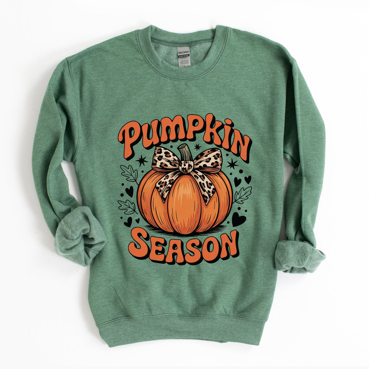 Coquette Pumpkin Season Leopard -  Womens Graphic Sweatshirt