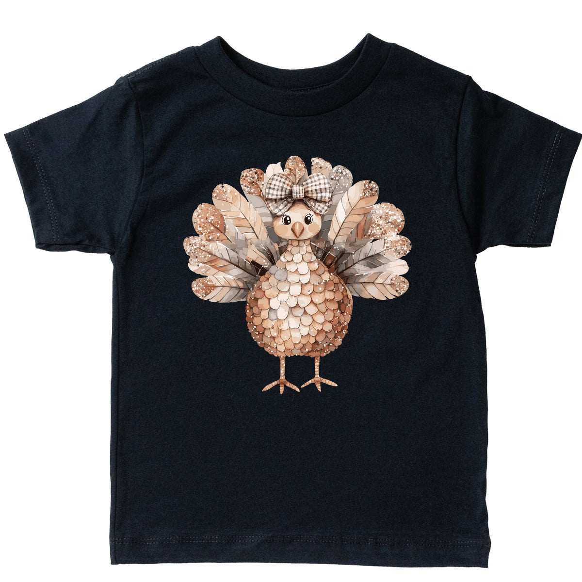 Sparkle Turkey - Toddler Short Sleeve Graphic T-Shirt