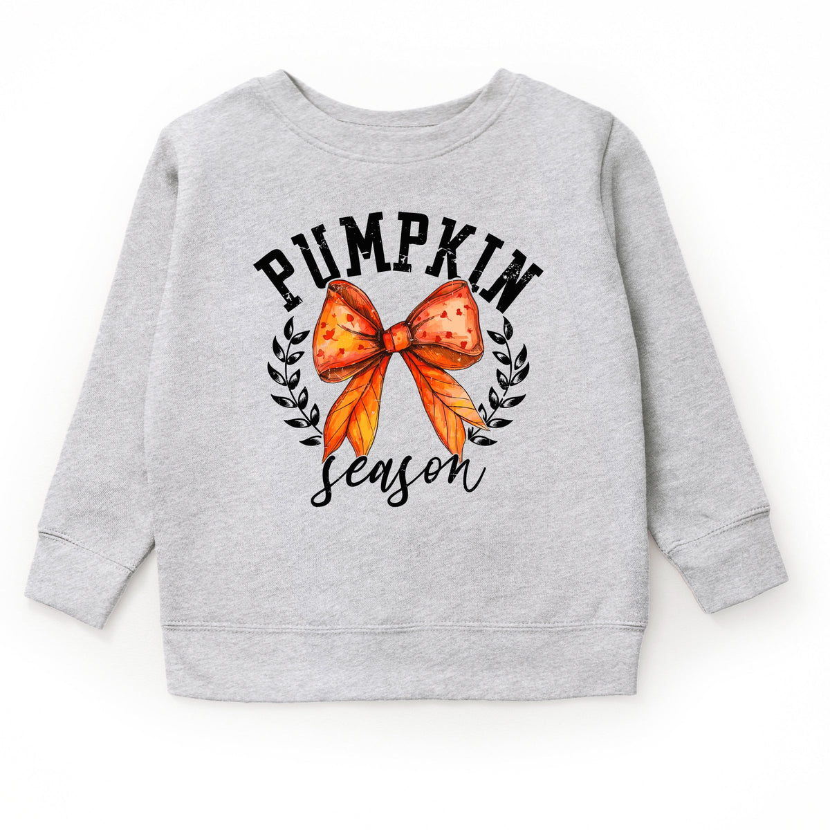 Coquette Orange Bow Pumpkin Season - Youth Graphic Sweatshirt