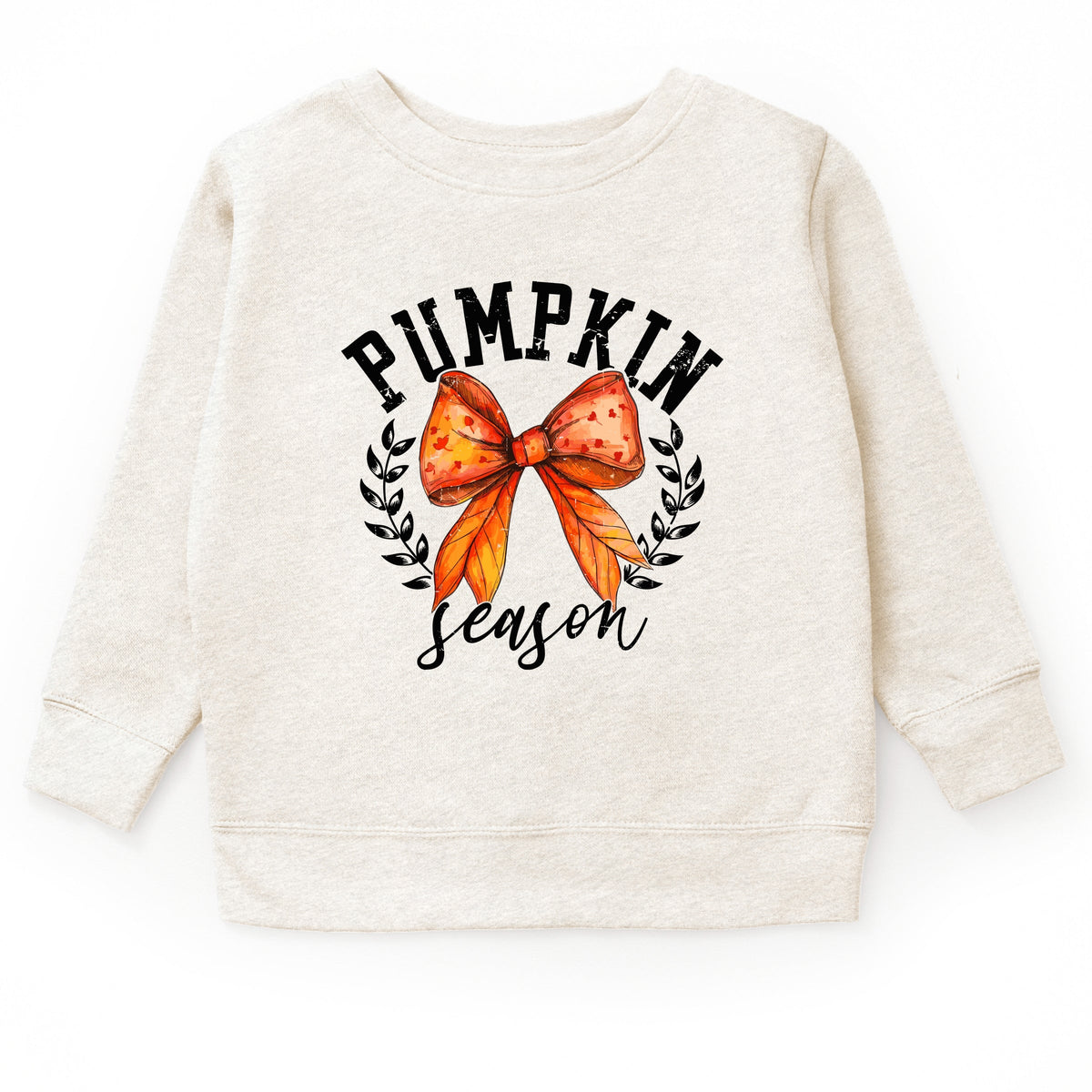 Coquette Orange Bow Pumpkin Season - Youth Graphic Sweatshirt