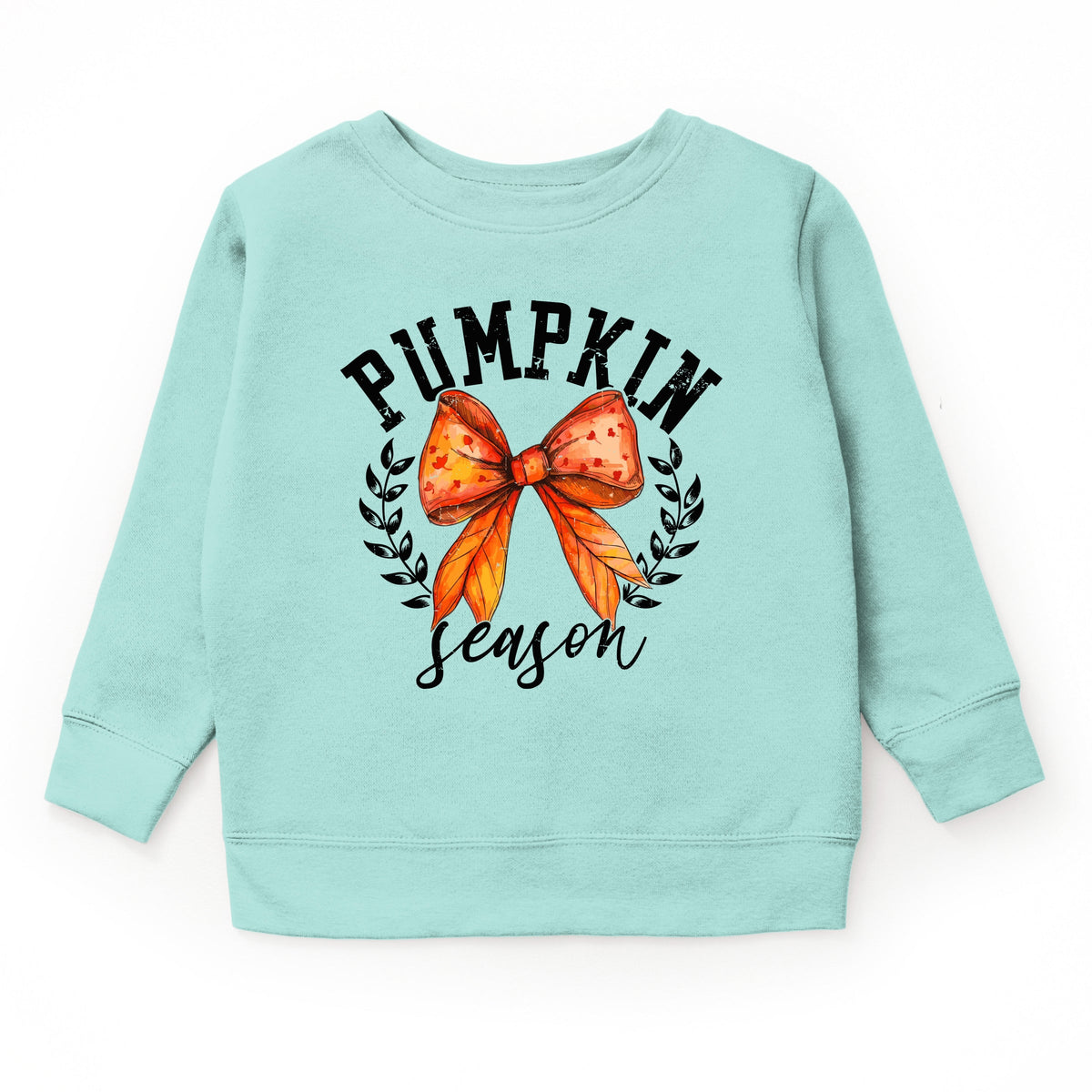 Coquette Orange Bow Pumpkin Season - Youth Graphic Sweatshirt