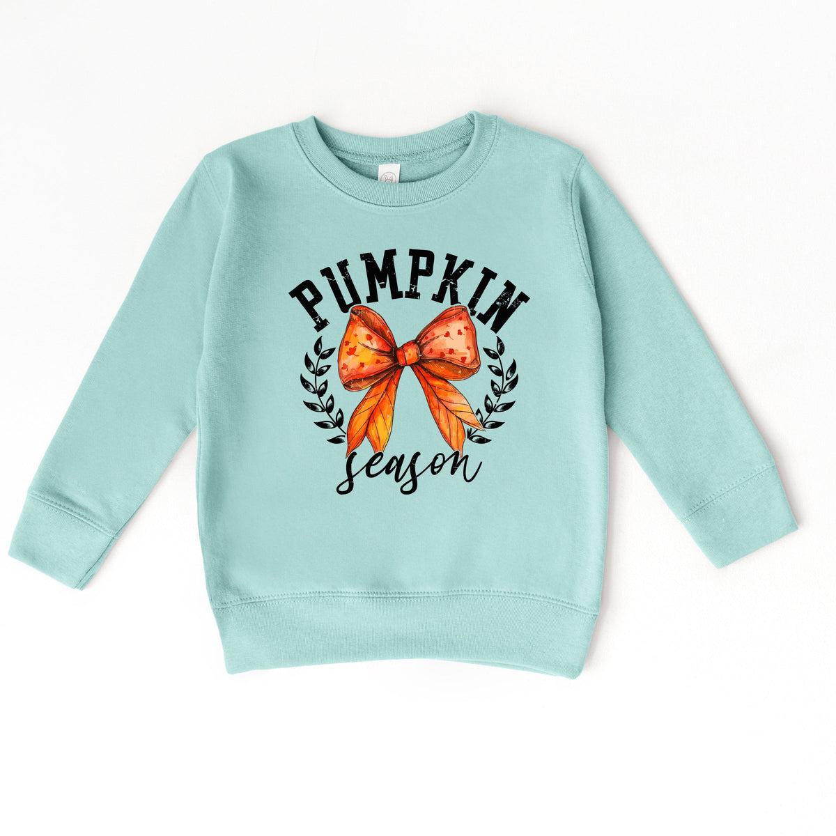 Coquette Orange Bow Pumpkin Season - Toddler Graphic Sweatshirt